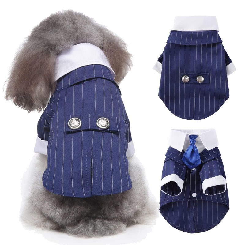 Haustier Gentleman Anzug Kätzchen Kleidung Herbst Winter Weihnachten Outfit Katze Hund Smoking Abendgarderobe_voghion.com