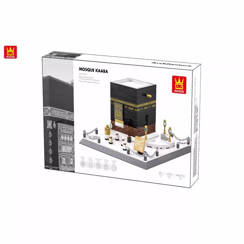 Model Building Arabia Mecca Grand Mosque Kaaba Building Landmark Building Blocks Toys_voghion.com