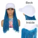 Cappello da baseball con trecce, parrucca con trecce Zizi, cappello con extension per capelli intrecciati per donne nere e bianche, parrucca con trecce colorate sintetiche_voghion.com