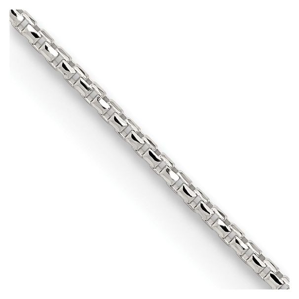 Sterling Silver 1.5mm Diamond-cut Round Box Chain W/2in Ext._voghion.com