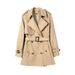 Damen Trenchcoat mit High-End-Feeling, mittellanger bis langer Schnitt, Herbstfrauen mit kleiner Statur, modisch, locker_voghion.com