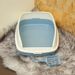 Hongyue Pet Supplies Semi Enclosed Anti Splash Two-color Ventilated Large Space Cat Litter Box_voghion.com