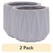 (2 Pack) Pottery 5' Devi Round Ceramic Planter, White_voghion.com