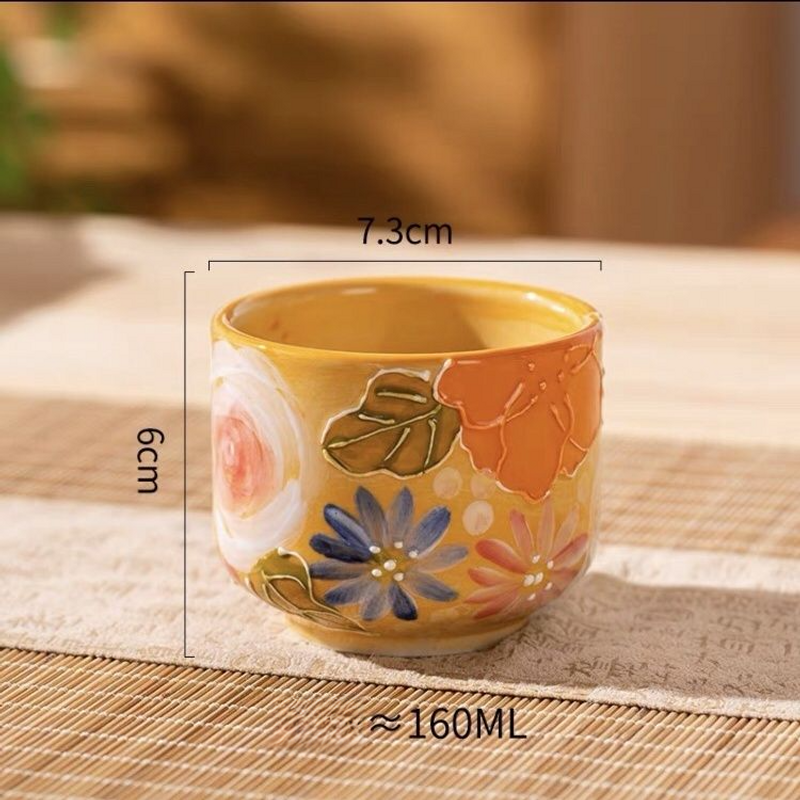 Japanese Style Hand-Painted Kung Fu Set Household Afternoon Complete Ceramic Tray Flower Teapot Tea Cup_voghion.com