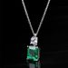 S925 Silber Anhänger Kultiviert Smaragd Anhänger Weibliche Retro Licht Luxus Angepasst_voghion.com