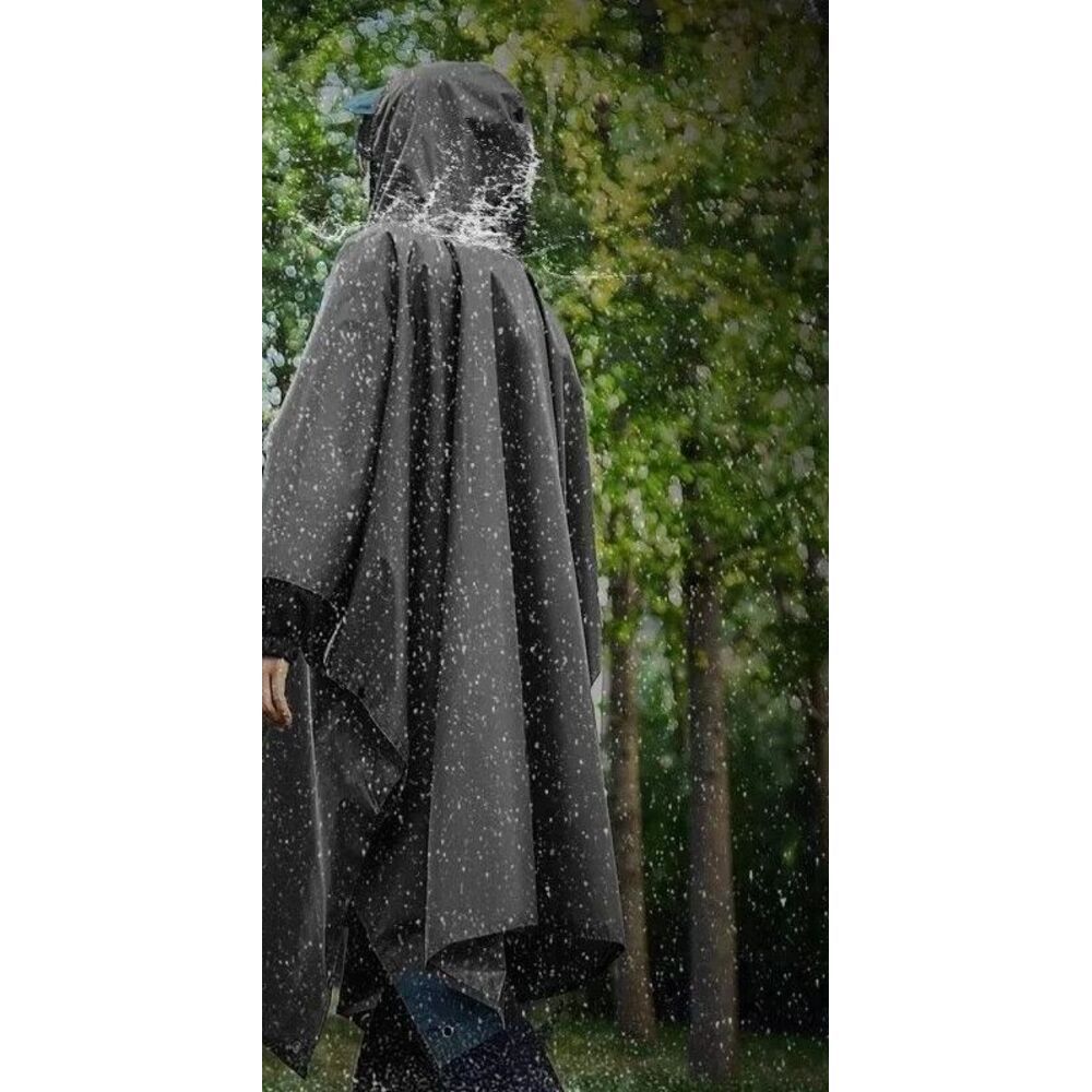 Outdoor Hiking Raincoat Waterproof Camping Mountaineering Multifunctional Portable Rainproof Tarp Cape Ground_voghion.com