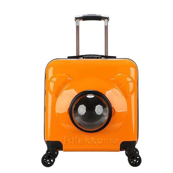 Pet Trolley Suitcase Dog Space Capsule Bag Outdoor Handheld Airline Box Portable Cat Luggage Travel_voghion.com