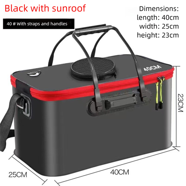 Foldable EVA Backpackable Protection Multi-use Fishing Live Bucket, Box, Fish Storage Bucket_voghion.com