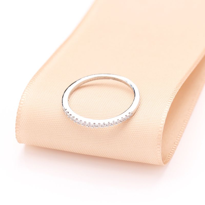 Eleganter, schlichter, klassischer, mikrogepflasterter Zirkonia-Ring, dünn, vielseitig, vergoldet, zweifarbig, für Damen, Zeigefingerring, Geschenk_voghion.com