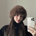 2024 Nieuwe Wintermuts Dames Herfst En Winter Dikke Bont Vissershoed Warme Effen Kleur Veelzijdige Mongoolse Hoed_voghion.com