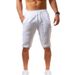 2025 Summer Loose Linen Cotton Breathable Five-Point Men's Sports Casual Shorts_voghion.com