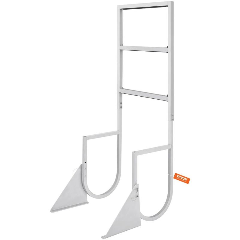 Boat And Mat Step Aluminum 350 Ladder Ladder Wide Nonslip Alloy Steps Rubber Dock 2'' Load 3 Capacity Lbs FlipUp With Pontoon_voghion.com