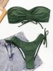 bikini da donna sexy plissettato tinta unita bikini B600W_voghion.com