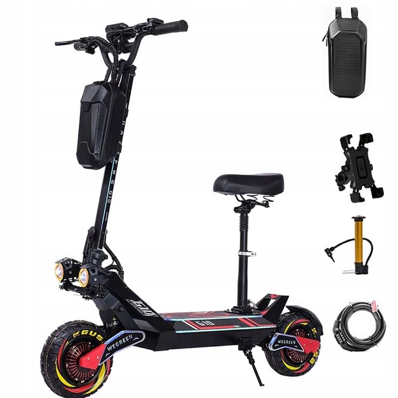 Skleněné elektrické vozidlo OBARTER G10 2400W 20AH 65km/h 10"_voghion.com