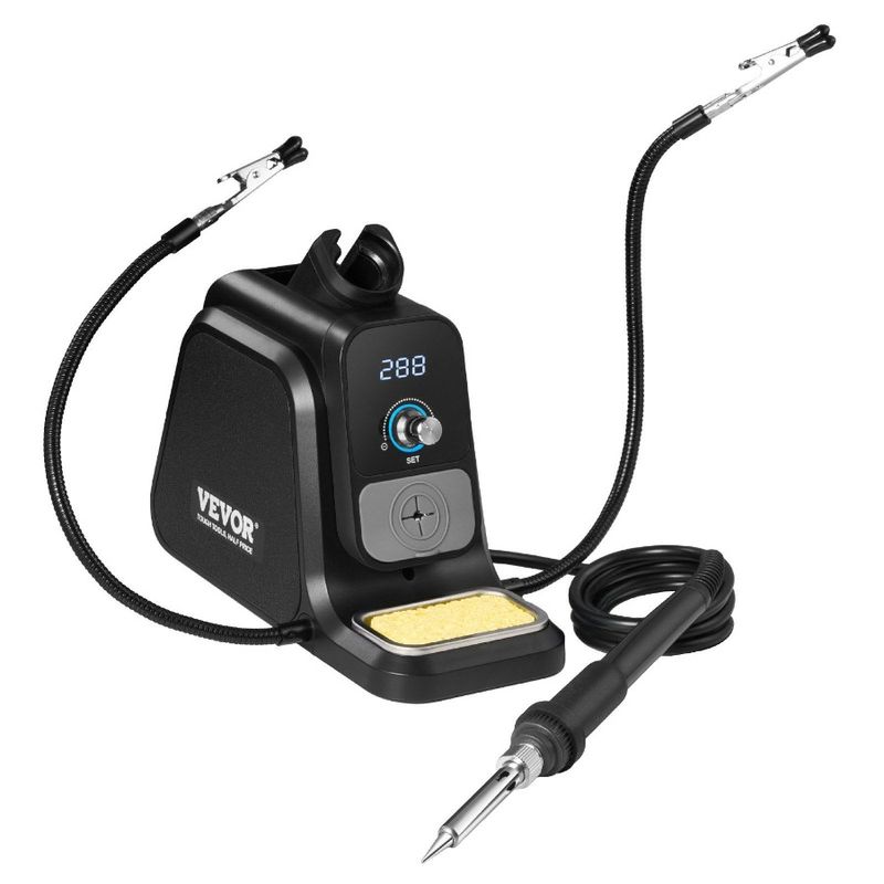 With Display 80W LED Helping Kit Soldering Station Iron Hands Station Soldering_voghion.com