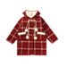 Cappotto in lana scozzese double-face per bambine e ragazze, con fodera in pile, giacca invernale lunga per bambini, capospalla caldo ed elegante_voghion.com