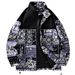 Veste à col montant nouvelle marque américaine spri taille ample motif floral tendance mode personnalisée hommes_voghion.com