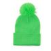 Berretto in maglia per bambini con pompon - Caldo cappello invernale per ragazzi e ragazze - Design a coste morbido ed elasticizzato - Protezione per le orecchie - Colori a tinta unita_voghion.com