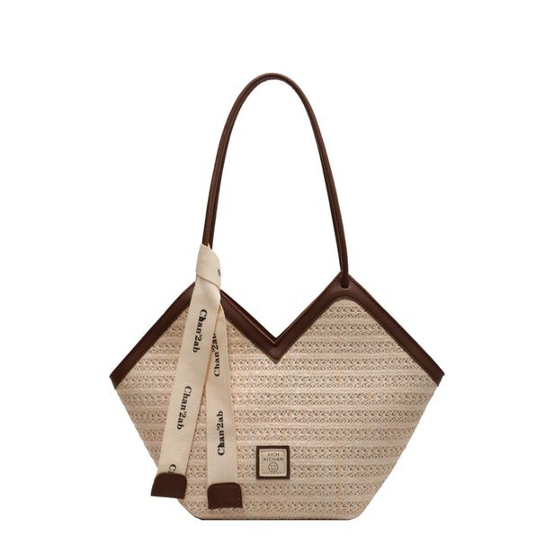 Women's bag new summer versatile shoulder woven bag texture popular commuter tote_voghion.com