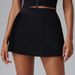 New Yoga Badminton Tennis Vest Underwear Turn-down Collar Running Skirt Sports Set For Women_voghion.com