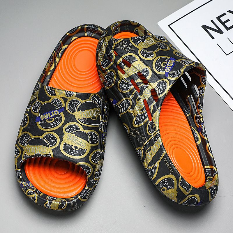 Trendy Outdoor Slides - Thick Cushion Cloud Foam Anti-Slip & Odor-Resistant Fashion Printed Sandals For Beach/Gym​_voghion.com