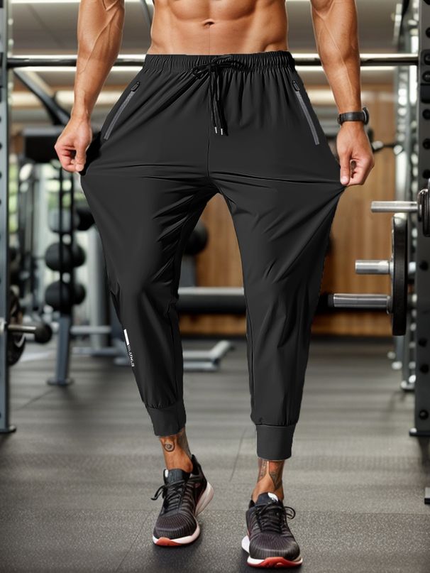 Men's Summer Jogger Pants - Quick-Dry, Breathable & Anti-Wrinkle With High Elasticity - Lightweight Sports Trousers For Running, Gym & Casual Wear_voghion.com
