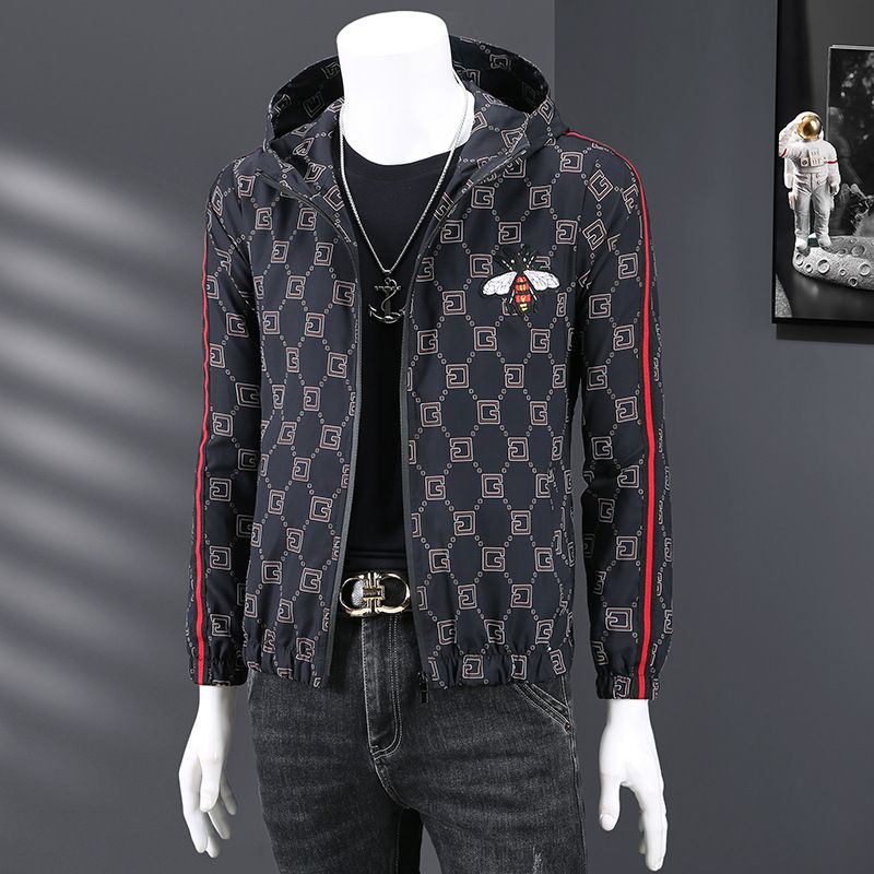 Abbigliamento da uomo taglie forti, abbigliamento da uomo, giacca primaverile, giacca casual da uomo, giacca con cappuccio, ampia versione, tendenza_voghion.com