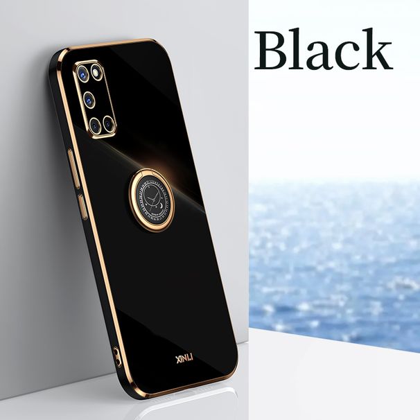 Luxury Plating Ring Holder Square Case For OPPO A35 A33 A32 A31 A55 A53 A74 A73 A72 A94 A93 A92 4G 5G A52 A72 Soft Stand Cover_voghion.com