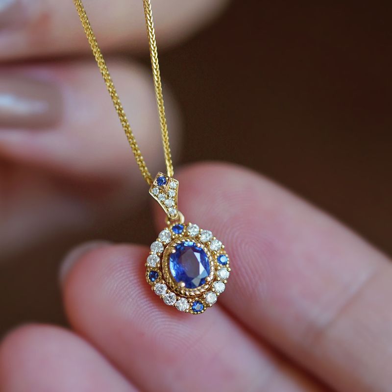 Ciondolo in argento puro S, collana da donna con diamanti, placcata in oro, alla moda e lussuosa, versatile_voghion.com