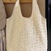 Little White Rabbit Korean Style Mesh Flower Shoulder Large Capacity Underarm Summer Fairy Student Canvas Bag_voghion.com