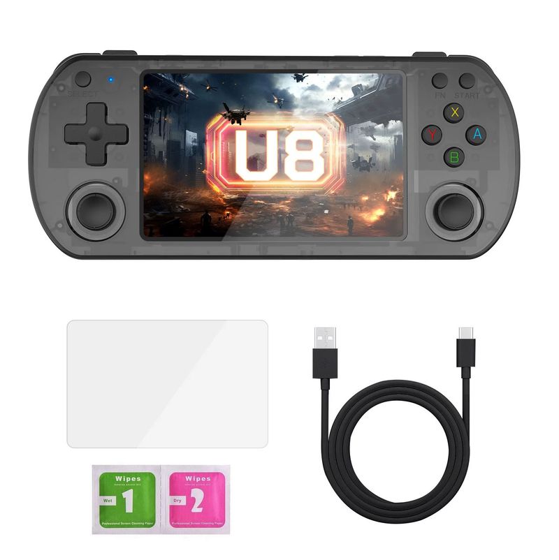 Console per videogiochi U8 Console per videogiochi portatile retrò, console per videogiochi open source con sistema Linux, console per videogiochi portatile PS da 4,0 pollici_voghion.com