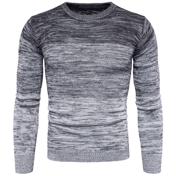 Pull d'automne à col rond, en maille de base, style coréen, manches longues, décontracté, pour homme et jeune._voghion.com
