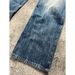 Abbigliamento maschile retrò blu scuro Lightning Cracked Jeans per uomo e donna Pantaloni larghi a gamba larga Pantaloni svasati dritti lavati_voghion.com