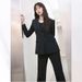 Black Non-Iron Spring Autumn 2025 New Jacket Professional Formal Suit For Female College Students Interview_voghion.com
