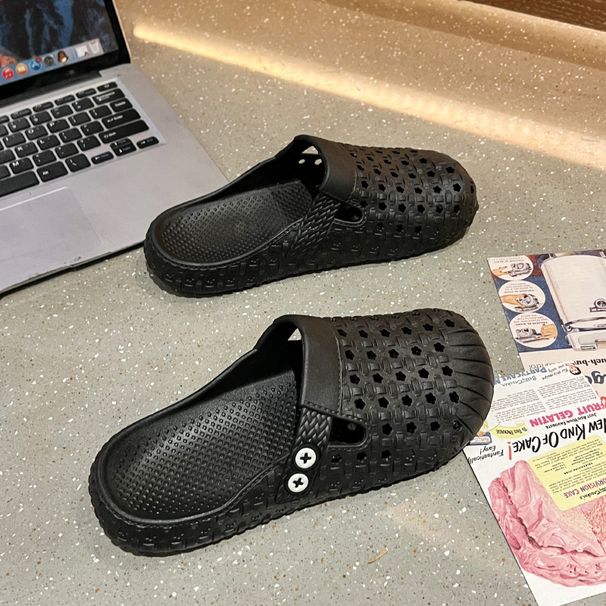 Style Closed-Toe Half Slippers For Women, Spring/Summer New Versatile Flat Lazy Shoes, Slip-On Fisherman Shoes_voghion.com