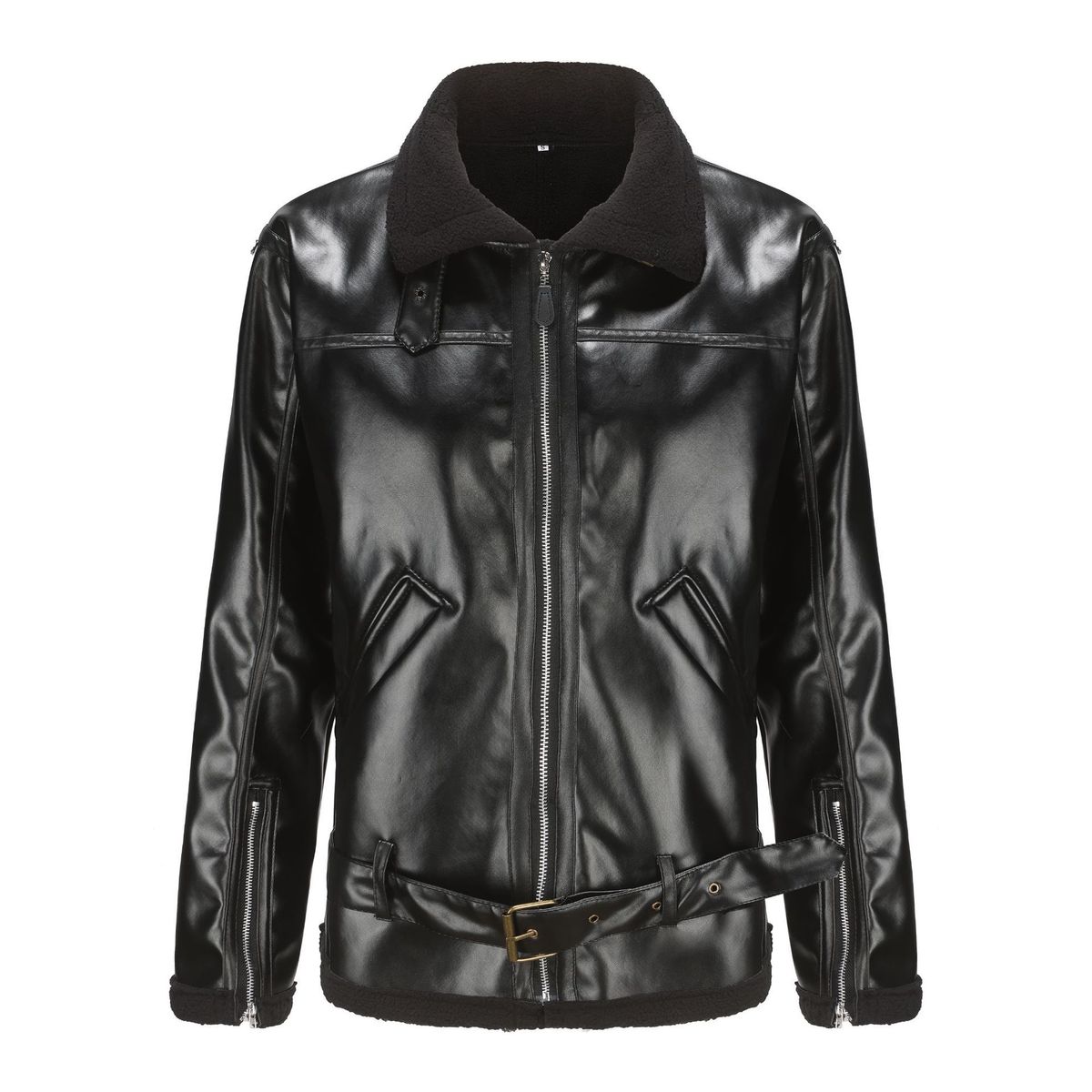 Giacca da uomo in pelliccia di montone spessa e pesante, a maniche lunghe, realizzata a mano in Svizzera_voghion.com