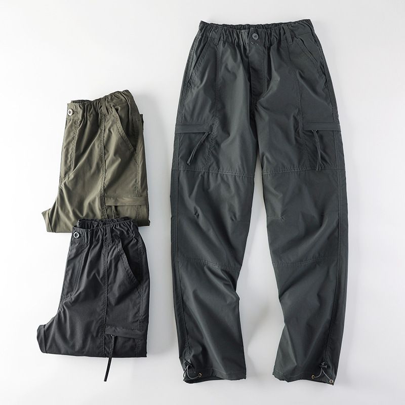 Pantalon de travail décontracté coupe-vent et imperméable pour homme, coupe droite, coupe ample, avec plusieurs poches, de qualité supérieure_voghion.com