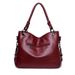 Versatile Women's Fashion Mom Bag Stylish Large Capacity Soft Leather Tassel Handbag For Middle-aged And Elderly_voghion.com
