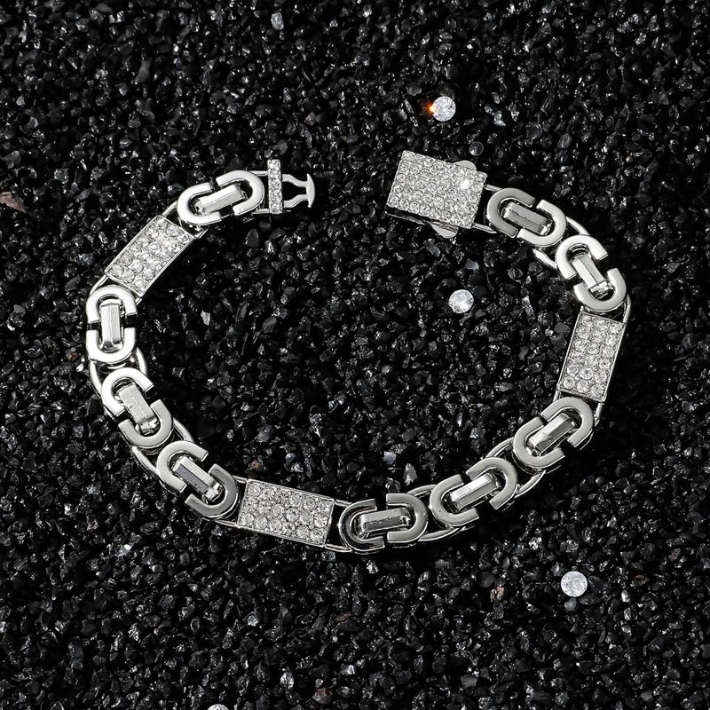 Heren Hip Hop Stijl Geometrische Splicing Ketting Persoonlijkheid Vriendje Cadeau Geometrische Splicing Ketting_voghion.com