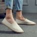 Casual Espadrilles Handmade Fashion Versatile Straw Woven Linen Sweat-Absorbing Breathable Slip-On Lazy Cloth Shoes_voghion.com