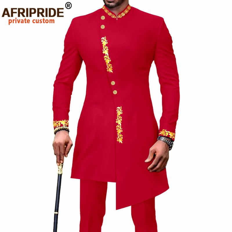 Ropa de hombre Conjunto de dos piezas ajustado para hombres africanos_voghion.com