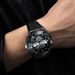 FOXBOX Multifunction Digital Analog Waterproof Watch For Men - Dual Display, Calendar, Luminous, 30M Water Resistance, 42mm Sports Wristwatch_voghion.com