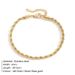 Nuova catena intrecciata in acciaio al titanio 14k, moda per donna, anello per gamba placcato oro, cavigliera resistente allo sbiadimento_voghion.com