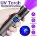 UV 395nm Zaklamp Waterdicht Zoombaar USB Oplaadbaar UV Lamp voor Huisdier Urine Zwart Licht Inspectie Ultraviolette Zaklampen_voghion.com