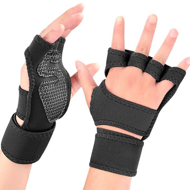 Sports Weightlifting Half-Finger Backless Protector Silicone Non-Slip Wear-Resistant Palm Guard Compression Protective_voghion.com
