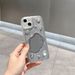 Mobile phone case gray pigment gemstone mirror suitable for iPhone 15 promax mobile phone case 14 Apple 13 glue 12 electroplated edge_voghion.com