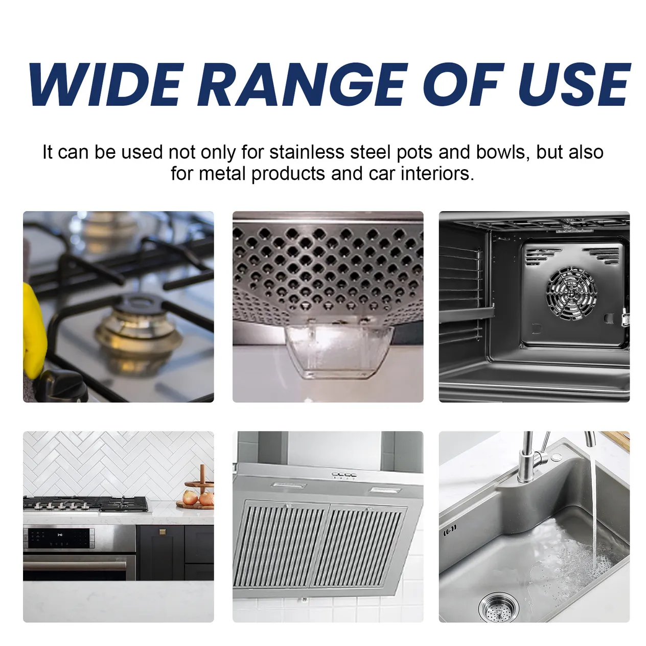 Jue-Fish Lot de 2 crèmes nettoyantes pour acier inoxydable, ustensiles de cuisine, casseroles et poêles, plaques de cuisson, huile lourde, pâte antirouille, nettoyante et détartrante_voghion.com