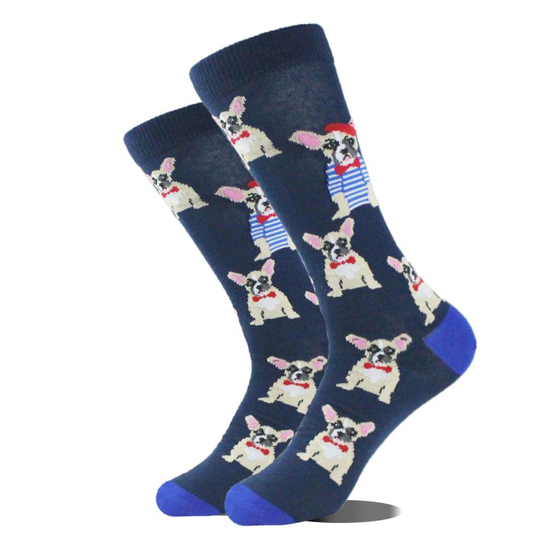Copyright Medical Police Animal Illustration Tendance Grandes chaussettes en coton pour hommes_voghion.com