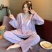 Long sleeved and long pants with fluffy sleepwear women in winter, sweet princess style, size 230 pounds plus fat M home_voghion.com