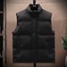 Modische ärmellose Steppweste für Herren mit Stehkragen, lässige, warme Winterjacke für den täglichen Gebrauch (Weiß, Schwarz, Blau)_voghion.com